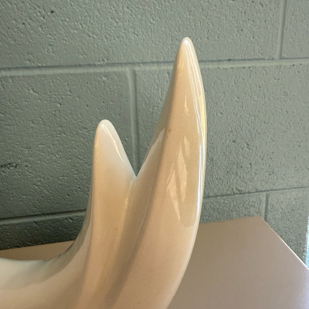 Mid century modern ceramic‎ off white Swan - Picture 2 of 6